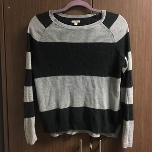 Black and Gray Striped thin sweater